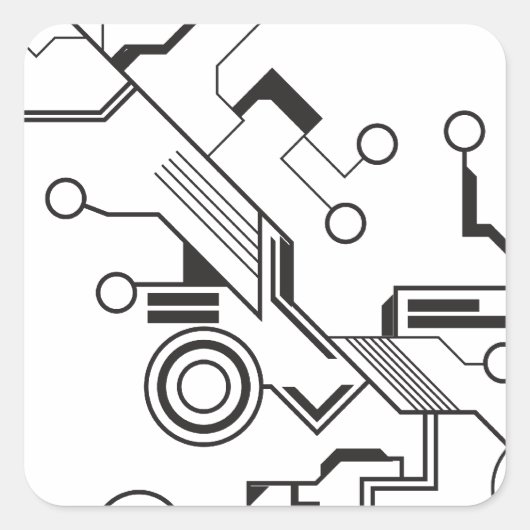 Kreis Quadratischer Aufkleber (Vorderseite)