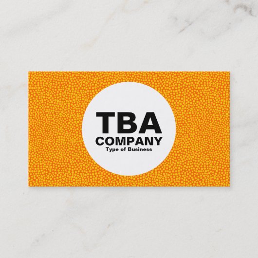Kreis - Random Spots - Bernstein auf Orange Visitenkarte (Vorderseite)