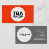 Kreis - Random Spots - Orange auf Rot Visitenkarte (Vorne/Hinten)