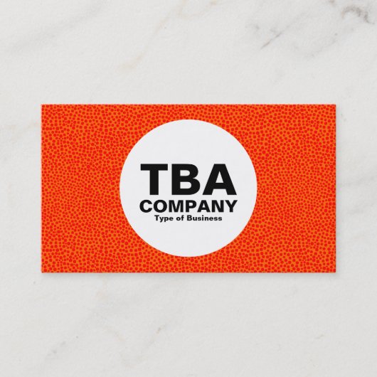 Kreis - Random Spots - Rot auf Orange Visitenkarte (Vorderseite)