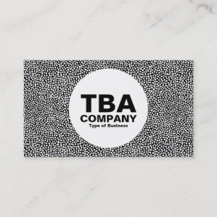 Kreis - Random Spots - Weiß auf Schwarz Visitenkarte