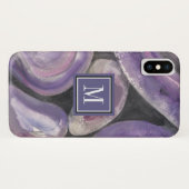 Kreis-Regen des Monogramm-| Case-Mate iPhone Hülle (Rückseite (Horizontal))