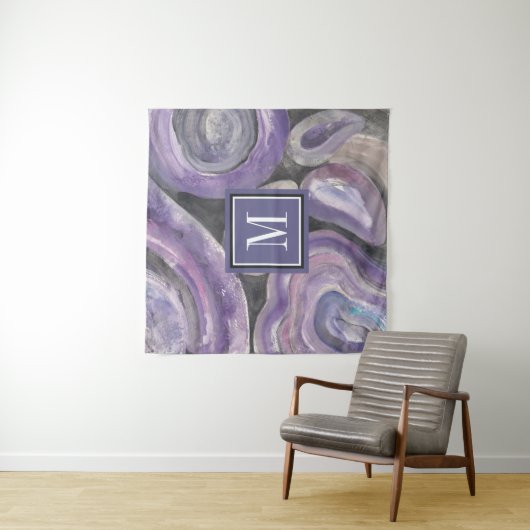 Kreis-Regen des Monogramm-| Wandteppich (Beispiel)