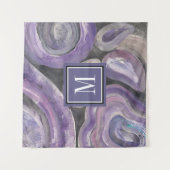 Kreis-Regen des Monogramm-| Wandteppich (Vorderseite)