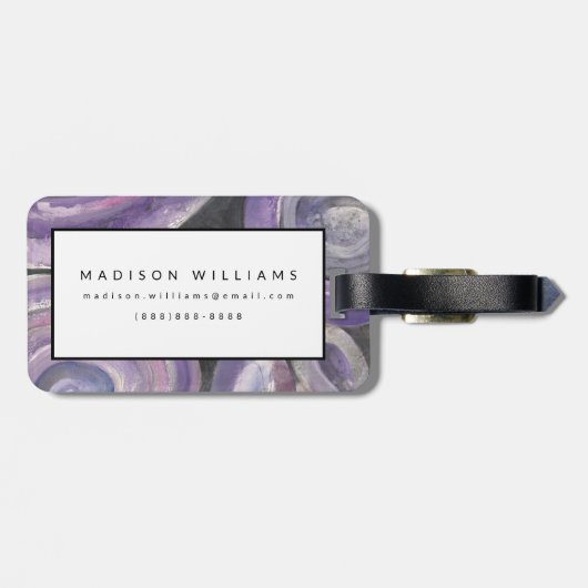 Kreis-Regen Gepäckanhänger (Rückseite horizontal)