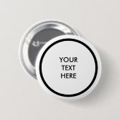 Kreis / Rings - Linie schwarz + Ihr Backg. Ideen Button (Vorne & Hinten)