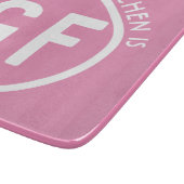 Kreis-Rosa-Schneidebrett des Gluten-freies GF Schneidebrett (Ecke)