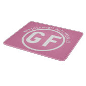 Kreis-Rosa-Schneidebrett des Gluten-freies GF Schneidebrett (Ecke)