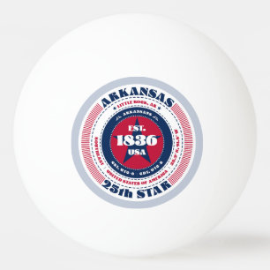 Kreis Rot, Weiß und Blauer Arkansas Tischtennisball