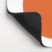 Kreis - Rotes Braun mit Weiß Mousepad (Ecke)