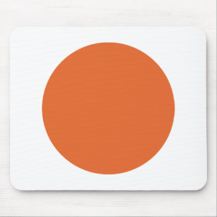 Kreis - Rotes Braun mit Weiß Mousepad
