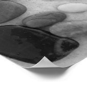 Kreis Schwarz, Grau und Weiß Poster (Ecke)