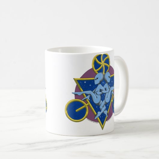 Kreis-Tanzen-Außerirdische Kaffeetasse (VorderseiteRechts)