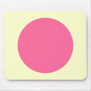 Kreis - Tief rosa und blassgelb Mousepad