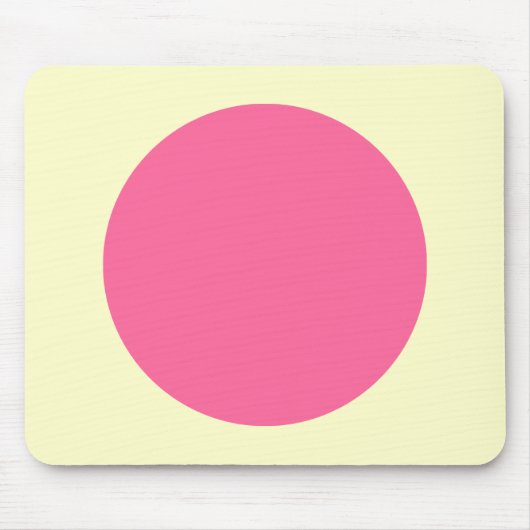 Kreis - Tief rosa und blassgelb Mousepad (Vorne)
