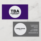 Kreis - Tiefe Lila Visitenkarte (Vorne/Hinten)
