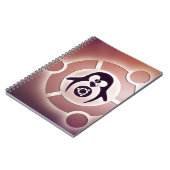 Kreis Ubuntus Linux des Freund-Logos mit Tux Notizblock (Linke Seite)