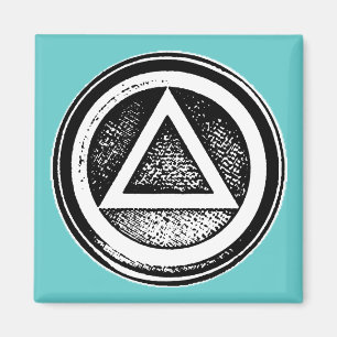 Kreis-und Dreieck-Erholungs-Nüchternheits-Magnet Magnet