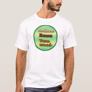 Kreis "verringern, verwenden wieder, drehen T-Shirt