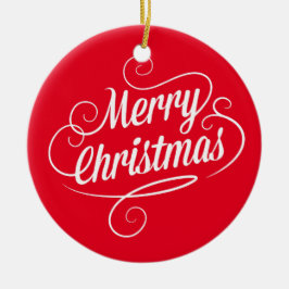 Kreis-Verzierung mit nettem frohe Weihnacht-Text Keramik Ornament