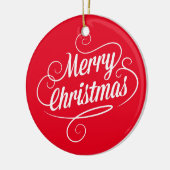 Kreis-Verzierung mit nettem frohe Weihnacht-Text Keramik Ornament (Links)