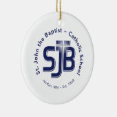 Kreis-Verzierung mit SJB Logo Keramikornament (Rechts)