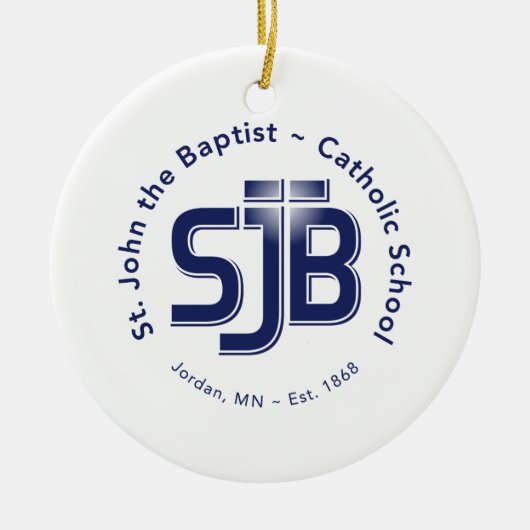 Kreis-Verzierung mit SJB Logo Keramikornament (Vorne)