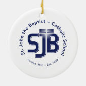 Kreis-Verzierung mit SJB Logo Keramikornament (Hinten)