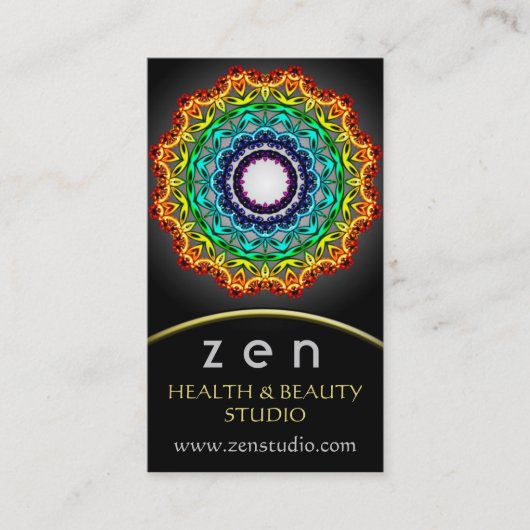 Kreis-Verzierungs-Mandala-Kunst, Visitenkarte (Vorderseite)