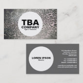 Kreis - Wassertropfen auf Glas 02 Visitenkarte (Vorne/Hinten)