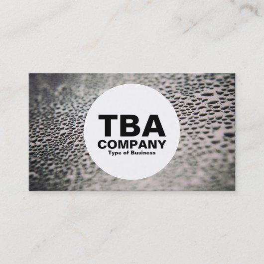 Kreis - Wassertropfen auf Glas 02 Visitenkarte (Vorderseite)