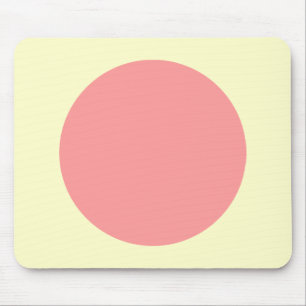 Kreis - Weichrosa mit blassgelber Farbe Mousepad
