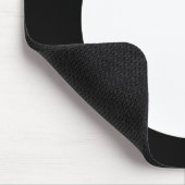 Kreis - Weiß mit Schwarz Mousepad (Ecke)