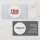 Kreis - weiße Blasen Visitenkarte (Vorne/Hinten)