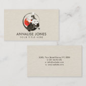 Kreis White Lotus Enso Zen Visitenkarte (Vorne/Hinten)