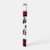 Kreis wirbeln Moderne Schwarz-Weiß-Farben iPhone Hülle (Rechte Seite)