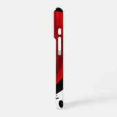 Kreis wirbeln Moderne Schwarz-Weiß-Farben iPhone Hülle (Linke Seite)