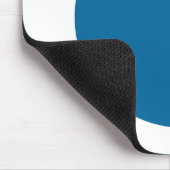 Kreis - Wüstenblau mit Weiß Mousepad (Ecke)