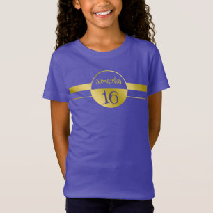 Kreisbanner Zwei Farben - Klares Gold 2 + Name T-Shirt