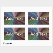 Kreisbogen Rechteckiger Aufkleber (Blatt)