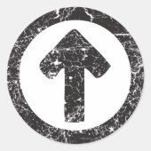 Kreisbogen Runder Aufkleber (Vorderseite)