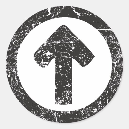Kreisbogen Runder Aufkleber (Vorderseite)