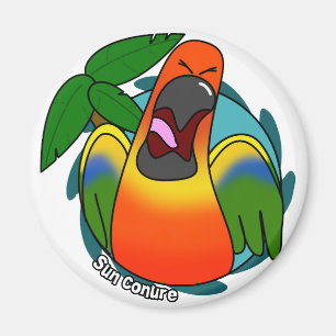 Kreischender Magnet Sun Conure