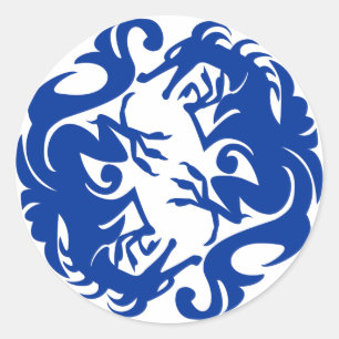 Kreisdrachen kleben runder aufkleber