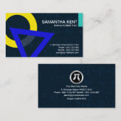 Kreisdreieck Floating Math Gleichung Math Tutor Visitenkarte (Vorne/Hinten)