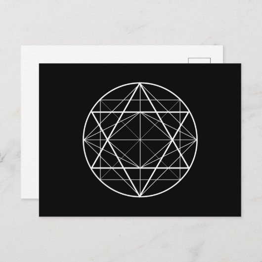 Kreisdreiecke, heilige Geometrie zeichnend Postkarte (Vorne/Hinten)