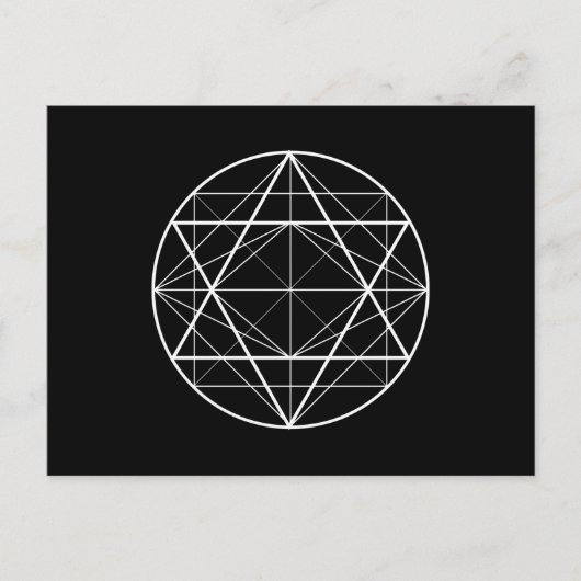 Kreisdreiecke, heilige Geometrie zeichnend Postkarte (Vorderseite)