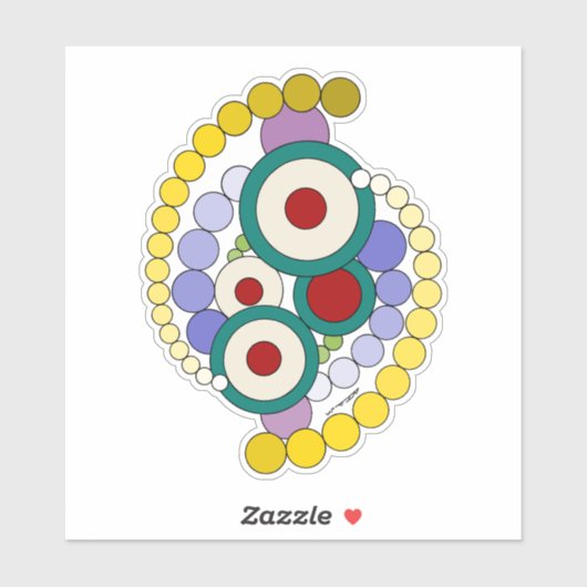 Kreise Abstrakte Artwork Aufkleber (Blatt)