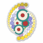 Kreise Abstrakte Artwork Aufkleber (Vorderseite)