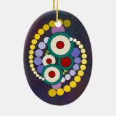 Kreise Abstrakte Artwork Keramik Ornament (Hinten)